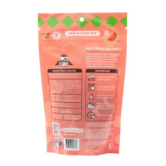 Watermelon Pops Organic Dog Treats