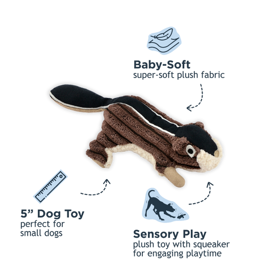 Tall Tails Chipmunk with Squeaker