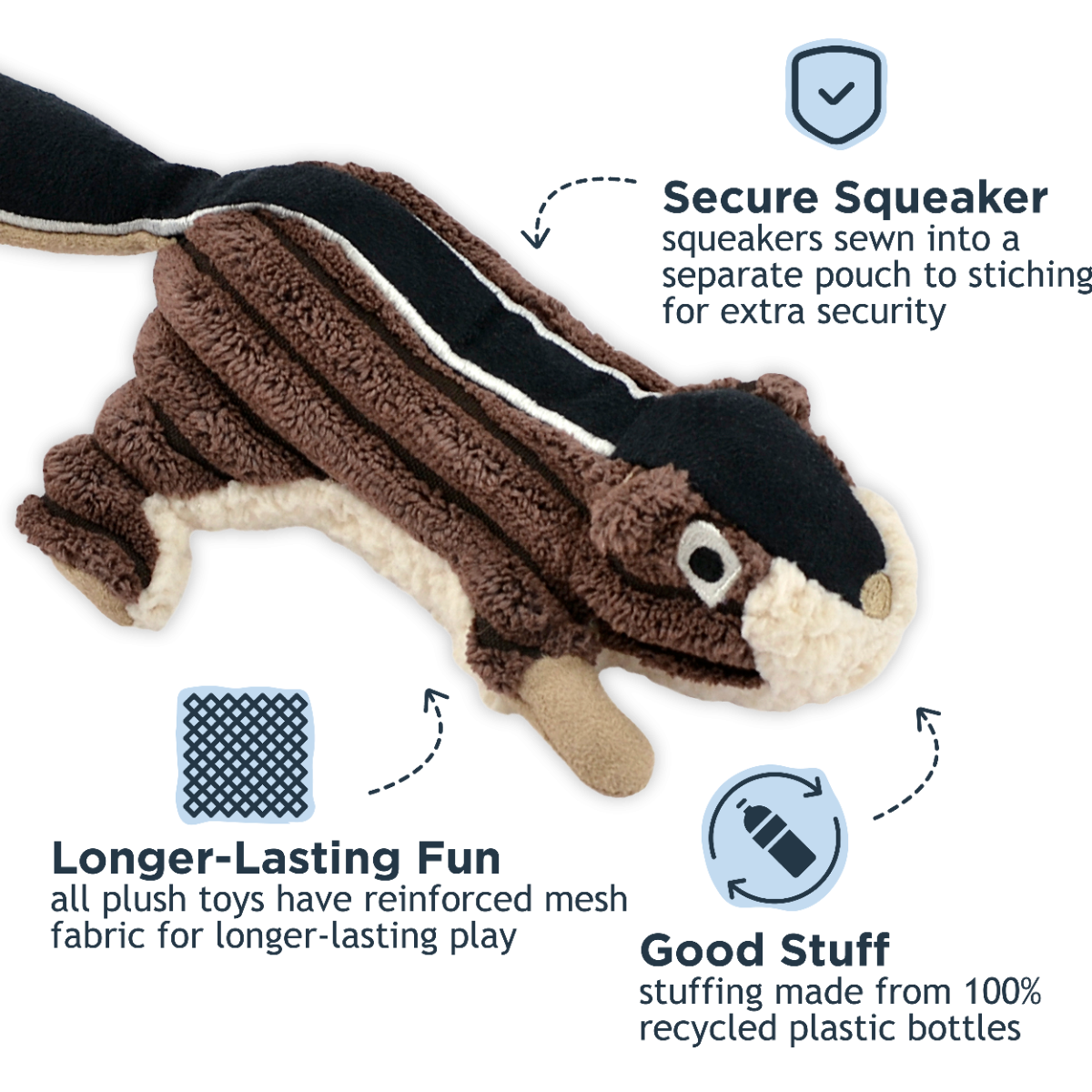 Tall Tails Chipmunk with Squeaker