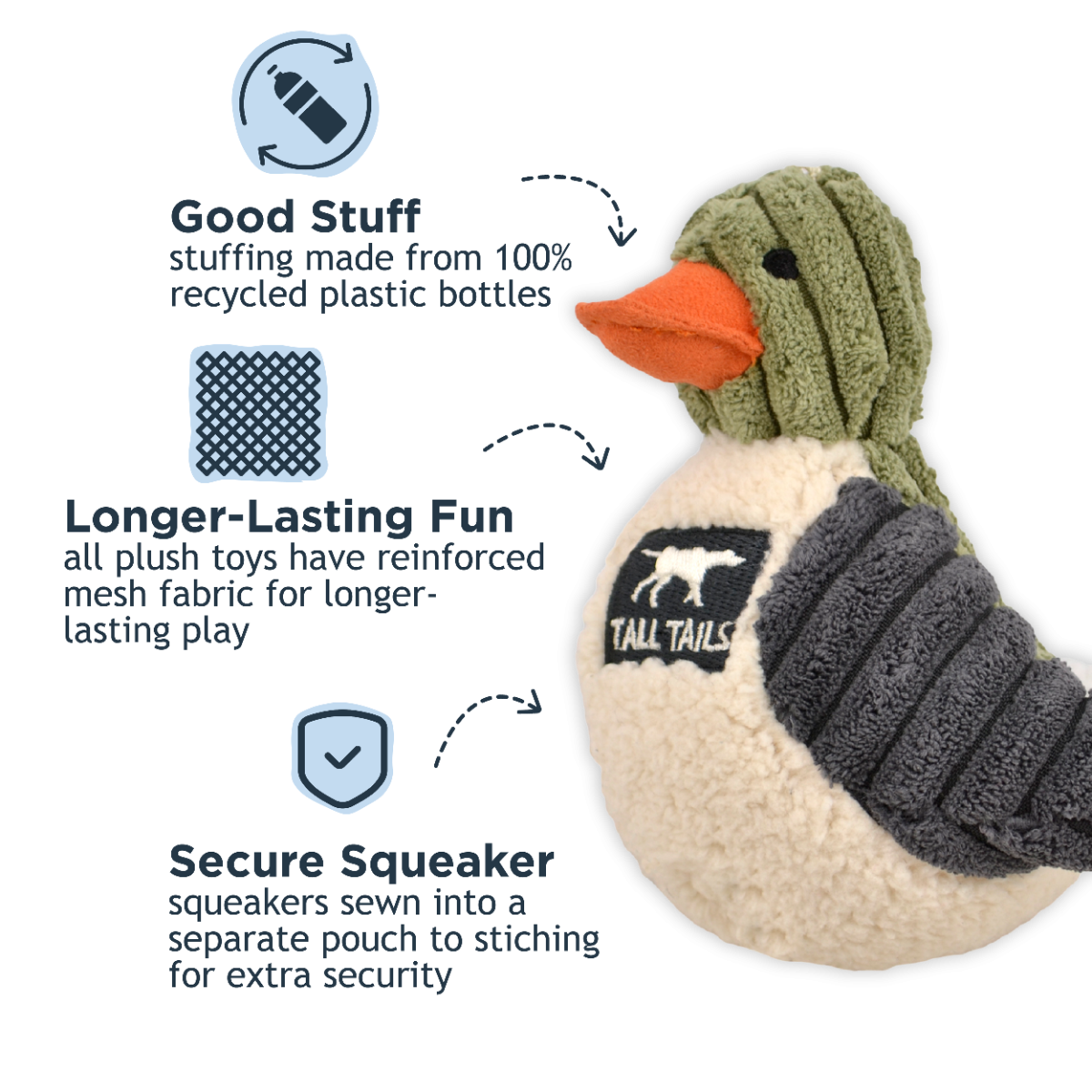 Tall Tails Duckling with Squeaker