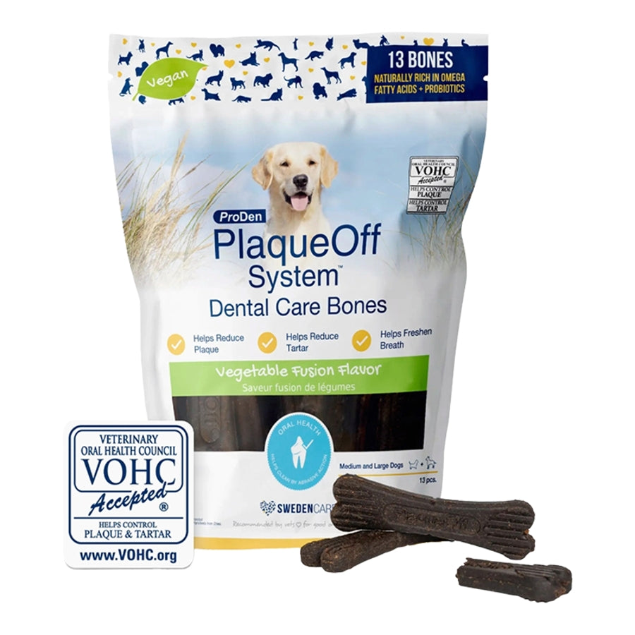 PRODEN DOG PLAQUEOFF DENTAL CARE BONES - VEGETABLE FUSION 17OZ