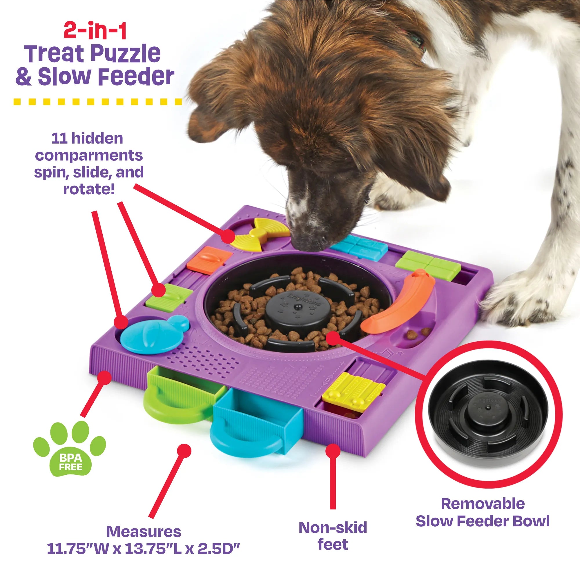 DJ Doggo Puzzle Feeder