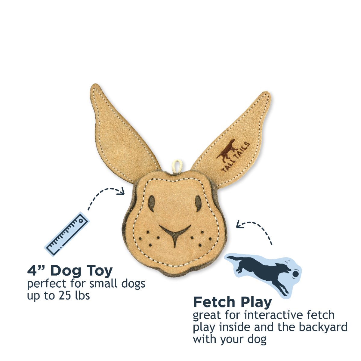 Scrappy Rabbit Dog Toy