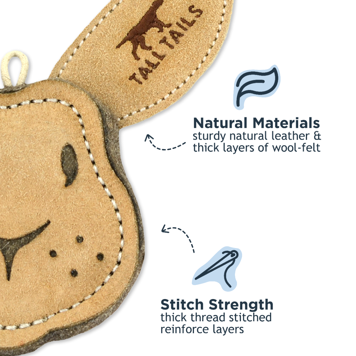 Scrappy Rabbit Dog Toy