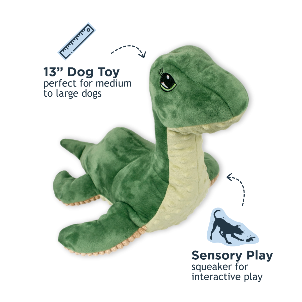 Nessie with Squeaker Dog Toy