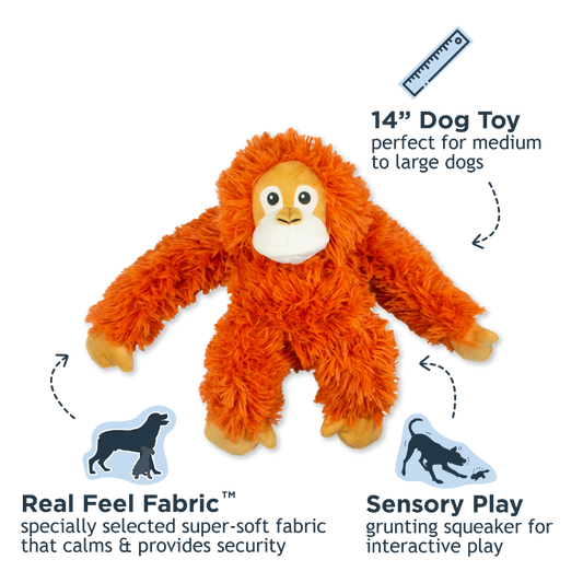 Tall Tails Orangutan Rope Body Dog Toy
