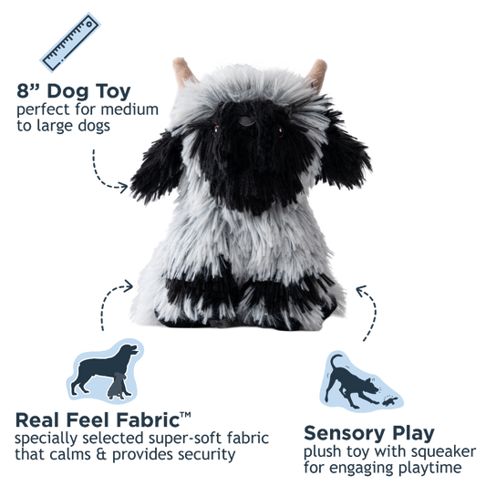 Highland Sheep with Squeaker Dog Toy