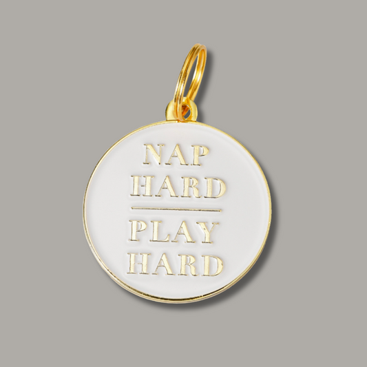Nap Hard, Play Hard Pet Id Tag