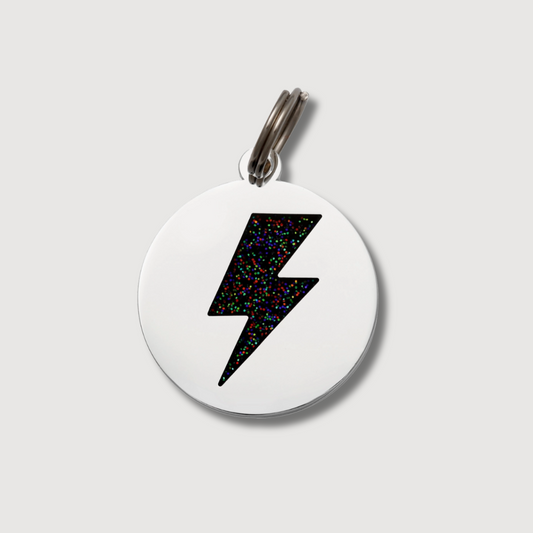Lightening Bolt Pet Id Tag