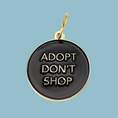 Load image into Gallery viewer, Adopt Don't Shop Black Pet Id Tag

