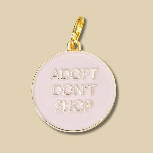 Adopt Don't Shop Pink Id Tag
