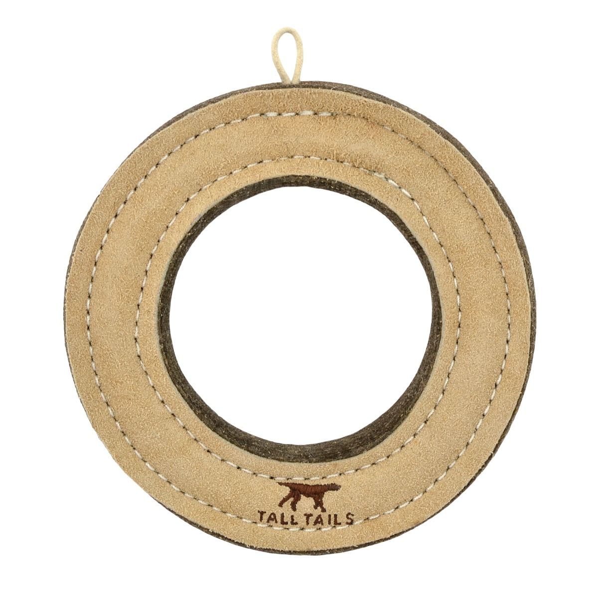 Tall Tails Natural Leather Ring Dog Toy