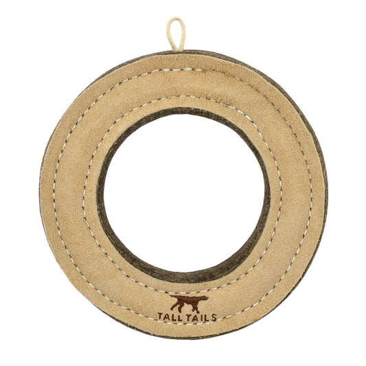 Tall Tails Natural Leather Ring Dog Toy
