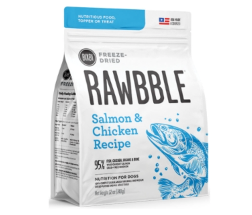 BIXBI RAWBBLE DOG FREEZE-DRIED GRAIN FREE CHICKEN & SALMON 12OZ