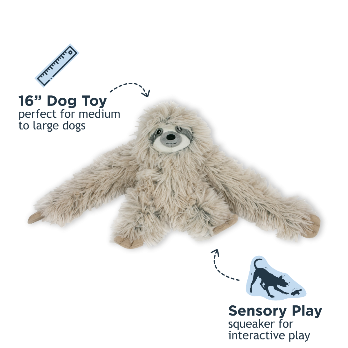 Sloth Rope Body Dog Toy