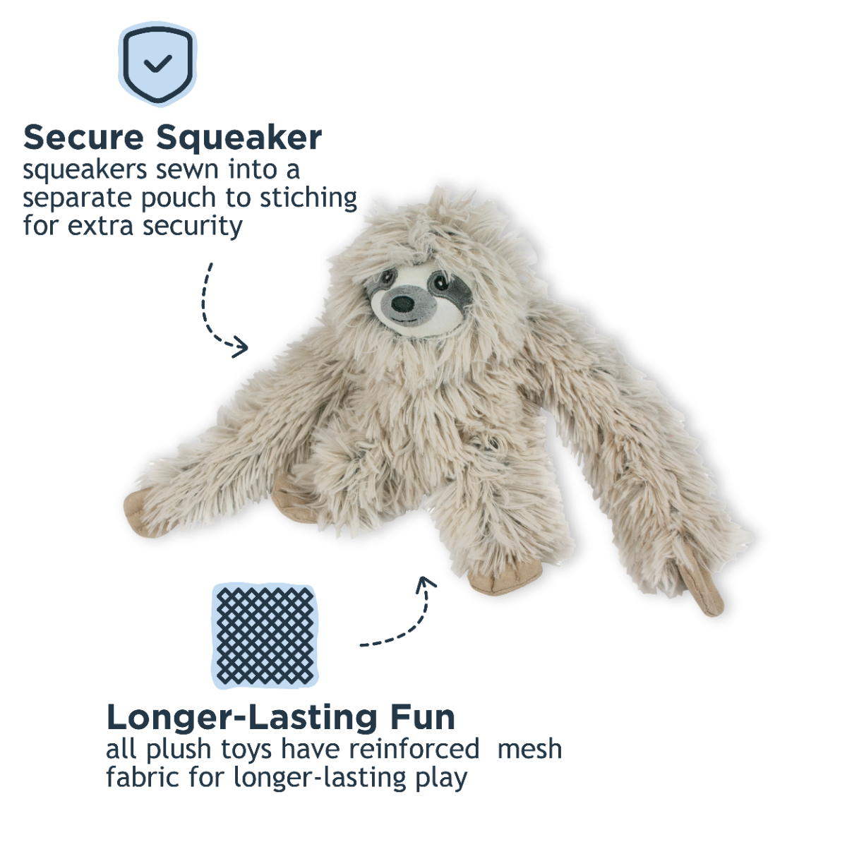 Sloth Rope Body Dog Toy