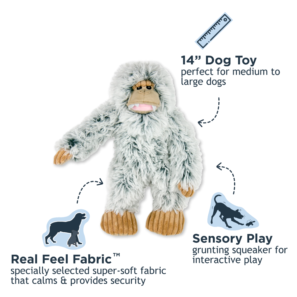 Tall Tails Yeti with Squeaker